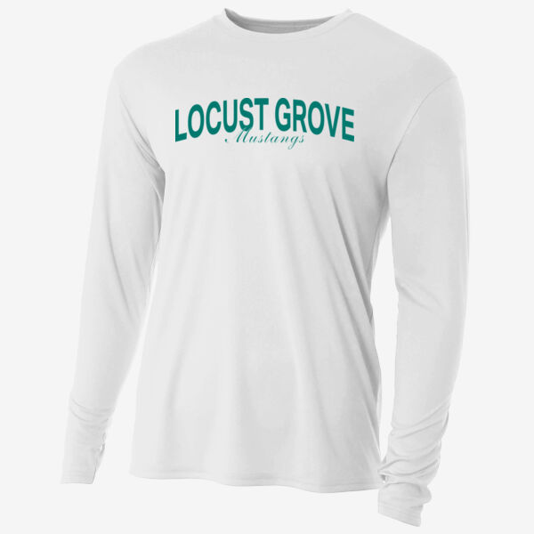 LGMS White Youth Cooling Performance Long Sleeve Tee Thumbnail