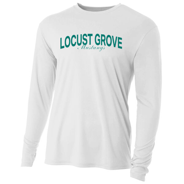 LGMS White Youth Cooling Performance Long Sleeve Tee Thumbnail