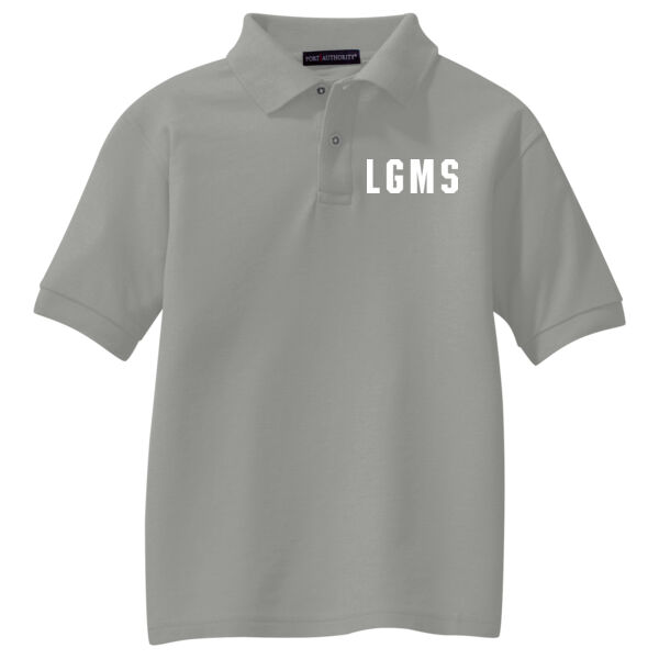 LGMS Cool Grey Youth Silk Touch Polo Thumbnail