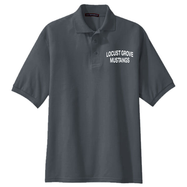 LGMS Steel Grey Silk Touch Polo Thumbnail