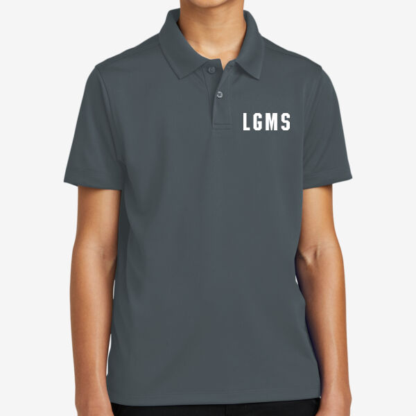 LGMS Graphite Youth Dry Zone ® UV Micro Mesh Polo Thumbnail