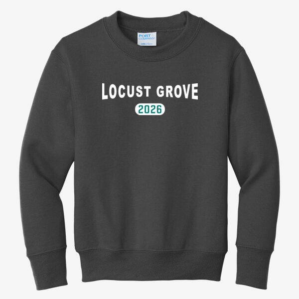 LGMS Charcoal Youth Core Fleece Crewneck Sweatshirt Thumbnail