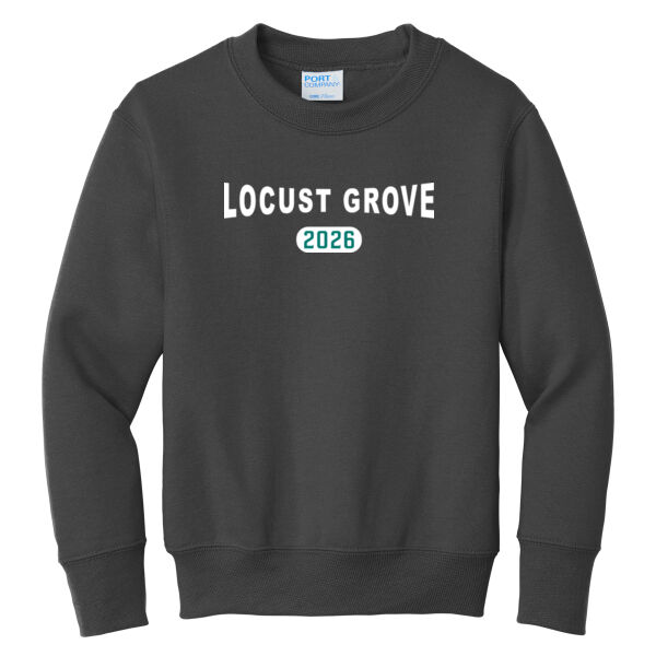 LGMS Charcoal Youth Core Fleece Crewneck Sweatshirt Thumbnail