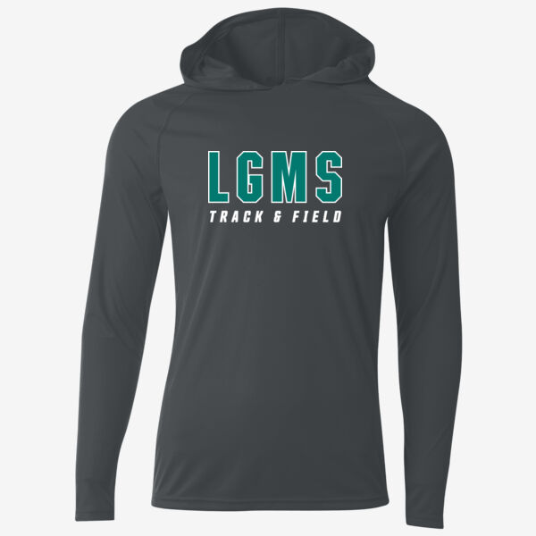 LGMS Graphite Cooling Performance Long Sleeve Hooded Tee Thumbnail