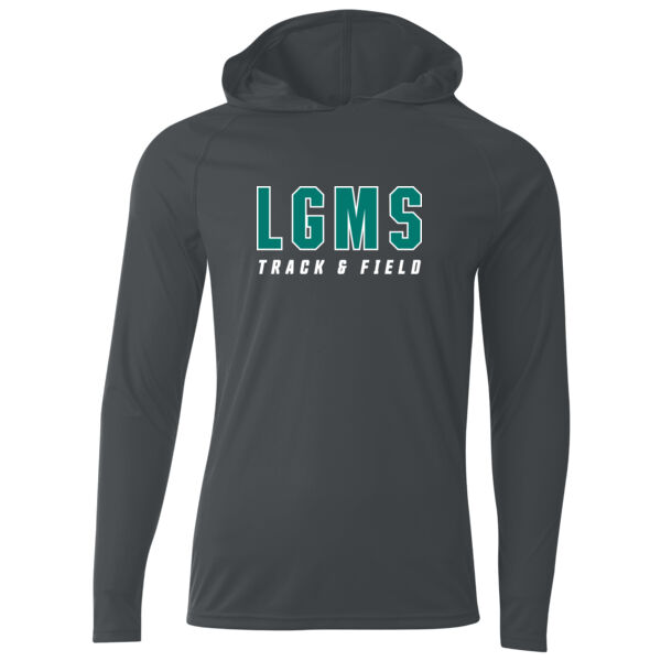 LGMS Graphite Cooling Performance Long Sleeve Hooded Tee Thumbnail