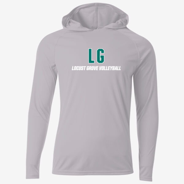 LGMS Silver Cooling Performance Long Sleeve Hooded Tee  Thumbnail