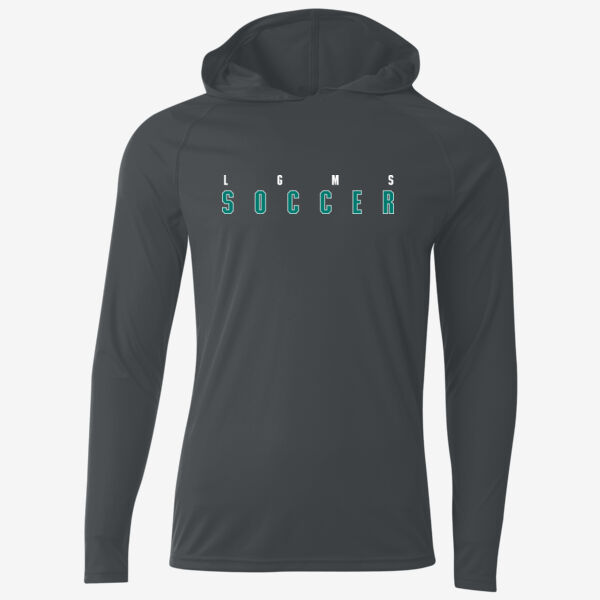 LGMS Graphite Cooling Performance Long Sleeve Hooded Tee Thumbnail